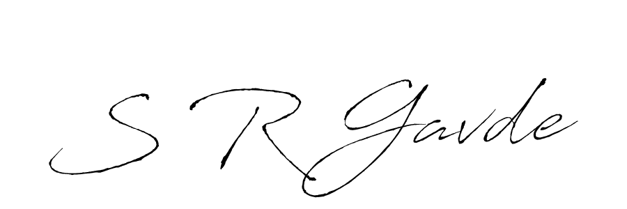 Make a beautiful signature design for name S R Gavde. With this signature (Antro_Vectra) style, you can create a handwritten signature for free. S R Gavde signature style 6 images and pictures png