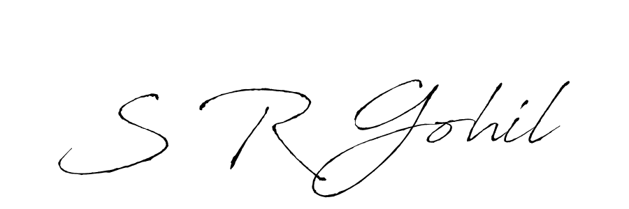 Also we have S R Gohil name is the best signature style. Create professional handwritten signature collection using Antro_Vectra autograph style. S R Gohil signature style 6 images and pictures png