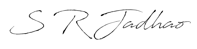 Download transparent PNG signature for name S R Jadhao styled with Antro_Vectra font. Ready to paste directly into PDF and Word agreements. S R Jadhao signature style 6 images and pictures png