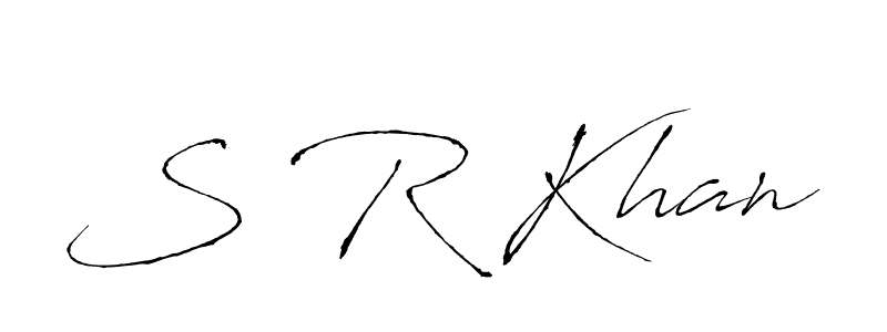 How to make S R Khan name signature. Use Antro_Vectra style for creating short signs online. This is the latest handwritten sign. S R Khan signature style 6 images and pictures png