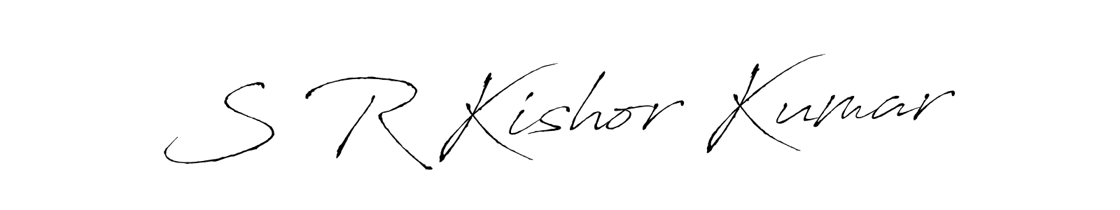 Create a beautiful signature design for name S R Kishor Kumar. With this signature (Antro_Vectra) fonts, you can make a handwritten signature for free. S R Kishor Kumar signature style 6 images and pictures png