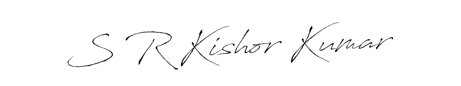 Antro_Vectra is a professional signature style that is perfect for those who want to add a touch of class to their signature. It is also a great choice for those who want to make their signature more unique. Get S R Kishor Kumar name to fancy signature for free. S R Kishor Kumar signature style 6 images and pictures png