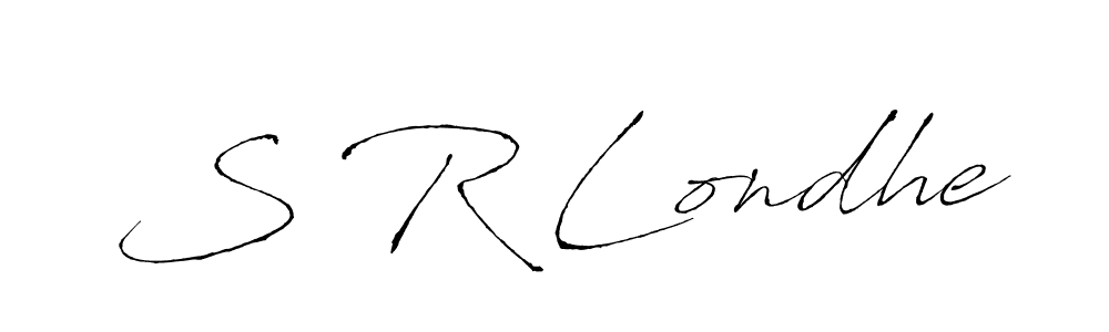 How to make S R Londhe name signature. Use Antro_Vectra style for creating short signs online. This is the latest handwritten sign. S R Londhe signature style 6 images and pictures png
