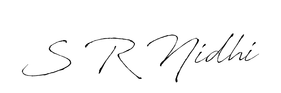 Make a beautiful signature design for name S R Nidhi. Use this online signature maker to create a handwritten signature for free. S R Nidhi signature style 6 images and pictures png