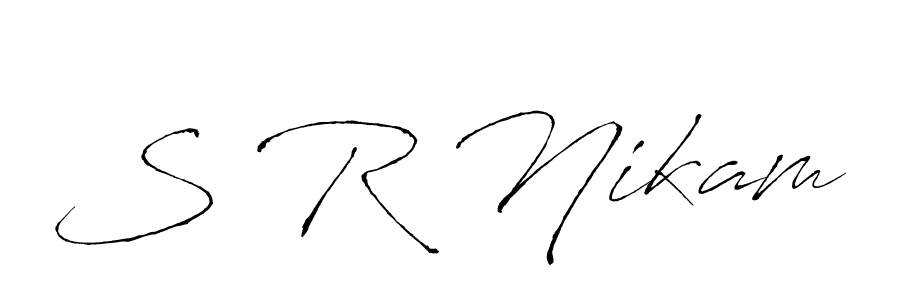 You should practise on your own different ways (Antro_Vectra) to write your name (S R Nikam) in signature. don't let someone else do it for you. S R Nikam signature style 6 images and pictures png