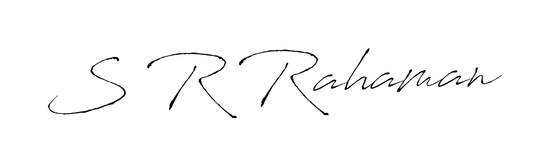 The best way (Antro_Vectra) to make a short signature is to pick only two or three words in your name. The name S R Rahaman include a total of six letters. For converting this name. S R Rahaman signature style 6 images and pictures png
