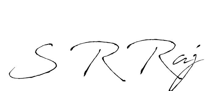 Use a signature maker to create a handwritten signature online. With this signature software, you can design (Antro_Vectra) your own signature for name S R Raj. S R Raj signature style 6 images and pictures png