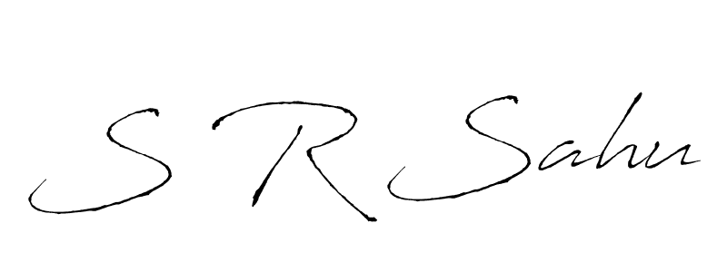 Create a beautiful signature design for name S R Sahu. With this signature (Antro_Vectra) fonts, you can make a handwritten signature for free. S R Sahu signature style 6 images and pictures png