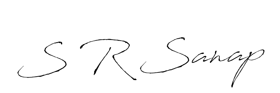 Antro_Vectra is a professional signature style that is perfect for those who want to add a touch of class to their signature. It is also a great choice for those who want to make their signature more unique. Get S R Sanap name to fancy signature for free. S R Sanap signature style 6 images and pictures png
