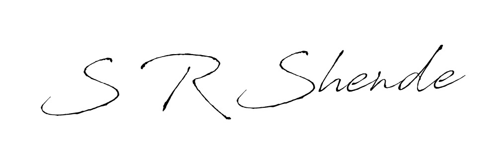 You should practise on your own different ways (Antro_Vectra) to write your name (S R Shende) in signature. don't let someone else do it for you. S R Shende signature style 6 images and pictures png