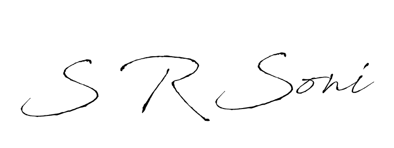 Create a beautiful signature design for name S R Soni. With this signature (Antro_Vectra) fonts, you can make a handwritten signature for free. S R Soni signature style 6 images and pictures png