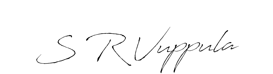 It looks lik you need a new signature style for name S R Vuppula. Design unique handwritten (Antro_Vectra) signature with our free signature maker in just a few clicks. S R Vuppula signature style 6 images and pictures png