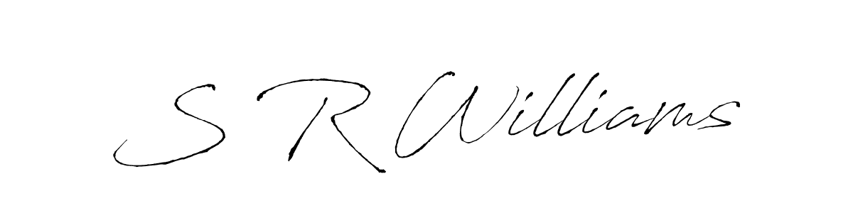 if you are searching for the best signature style for your name S R Williams. so please give up your signature search. here we have designed multiple signature styles  using Antro_Vectra. S R Williams signature style 6 images and pictures png