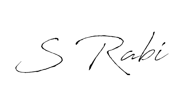 S Rabi stylish signature style. Best Handwritten Sign (Antro_Vectra) for my name. Handwritten Signature Collection Ideas for my name S Rabi. S Rabi signature style 6 images and pictures png