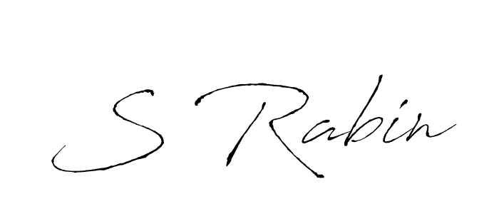 Design your own signature with our free online signature maker. With this signature software, you can create a handwritten (Antro_Vectra) signature for name S Rabin. S Rabin signature style 6 images and pictures png
