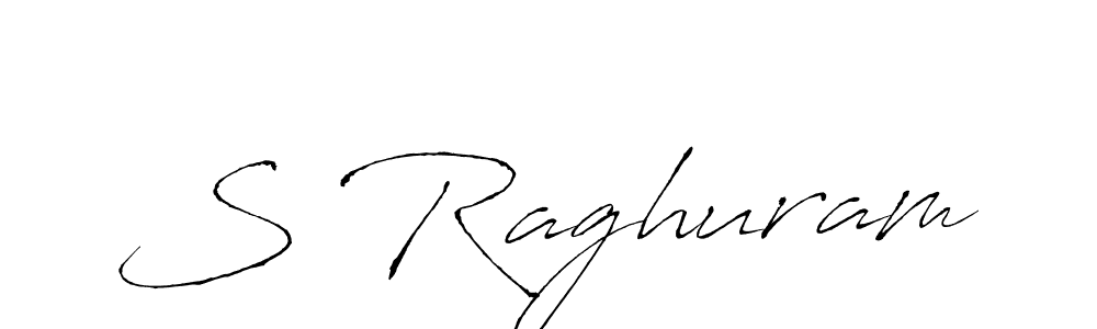 Design your own signature with our free online signature maker. With this signature software, you can create a handwritten (Antro_Vectra) signature for name S Raghuram. S Raghuram signature style 6 images and pictures png