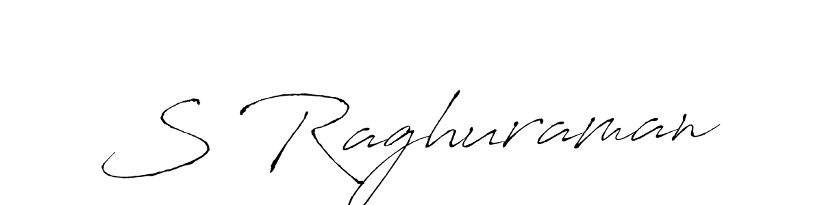 How to make S Raghuraman name signature. Use Antro_Vectra style for creating short signs online. This is the latest handwritten sign. S Raghuraman signature style 6 images and pictures png