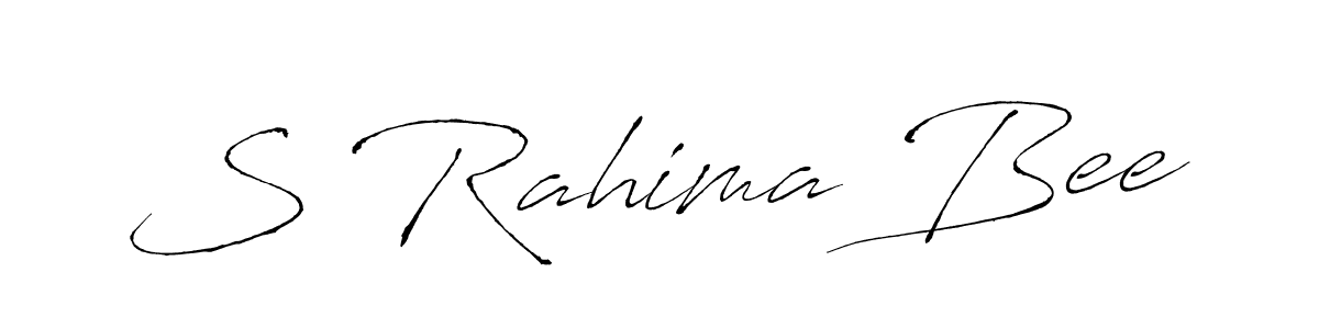 Antro_Vectra is a professional signature style that is perfect for those who want to add a touch of class to their signature. It is also a great choice for those who want to make their signature more unique. Get S Rahima Bee name to fancy signature for free. S Rahima Bee signature style 6 images and pictures png