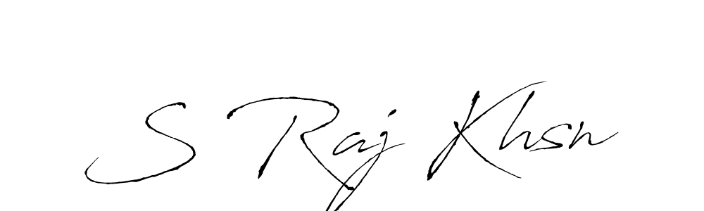 Use a signature maker to create a handwritten signature online. With this signature software, you can design (Antro_Vectra) your own signature for name S Raj Khsn. S Raj Khsn signature style 6 images and pictures png