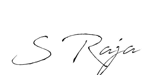How to make S Raja signature? Antro_Vectra is a professional autograph style. Create handwritten signature for S Raja name. S Raja signature style 6 images and pictures png