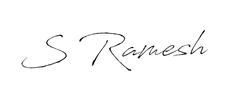 Create a beautiful signature design for name S Ramesh. With this signature (Antro_Vectra) fonts, you can make a handwritten signature for free. S Ramesh signature style 6 images and pictures png