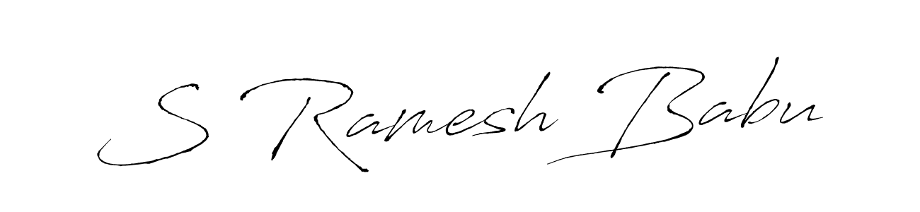 The best way (Antro_Vectra) to make a short signature is to pick only two or three words in your name. The name S Ramesh Babu include a total of six letters. For converting this name. S Ramesh Babu signature style 6 images and pictures png