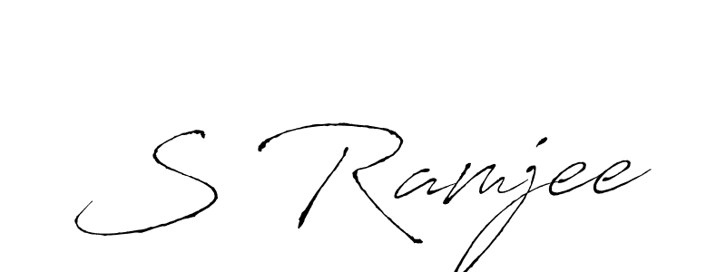 Design your own signature with our free online signature maker. With this signature software, you can create a handwritten (Antro_Vectra) signature for name S Ramjee. S Ramjee signature style 6 images and pictures png
