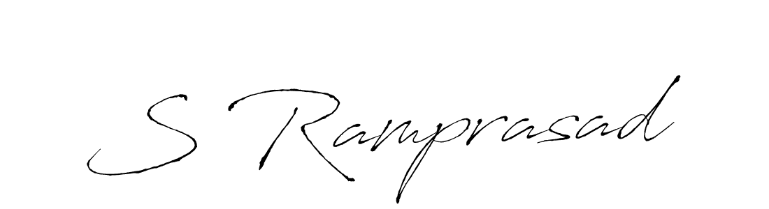 How to make S Ramprasad name signature. Use Antro_Vectra style for creating short signs online. This is the latest handwritten sign. S Ramprasad signature style 6 images and pictures png