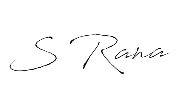 Make a beautiful signature design for name S Rana. With this signature (Antro_Vectra) style, you can create a handwritten signature for free. S Rana signature style 6 images and pictures png