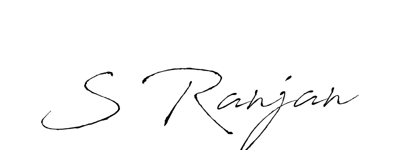 Make a beautiful signature design for name S Ranjan. With this signature (Antro_Vectra) style, you can create a handwritten signature for free. S Ranjan signature style 6 images and pictures png