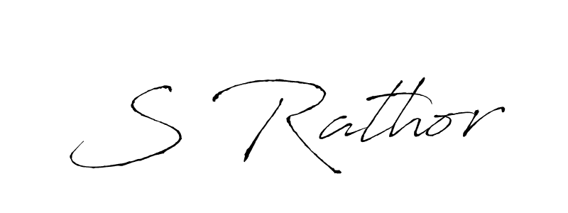 Create a beautiful signature design for name S Rathor. With this signature (Antro_Vectra) fonts, you can make a handwritten signature for free. S Rathor signature style 6 images and pictures png