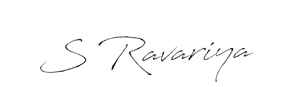 Use a signature maker to create a handwritten signature online. With this signature software, you can design (Antro_Vectra) your own signature for name S Ravariya. S Ravariya signature style 6 images and pictures png