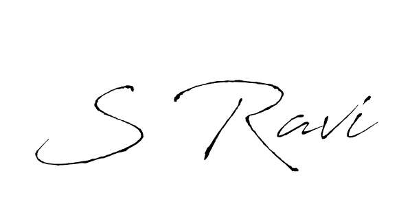 How to make S Ravi signature? Antro_Vectra is a professional autograph style. Create handwritten signature for S Ravi name. S Ravi signature style 6 images and pictures png