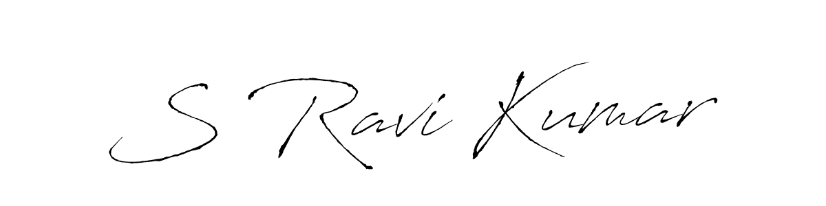 How to make S Ravi Kumar name signature. Use Antro_Vectra style for creating short signs online. This is the latest handwritten sign. S Ravi Kumar signature style 6 images and pictures png