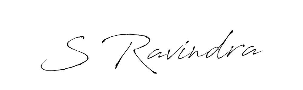 Create a beautiful signature design for name S Ravindra. With this signature (Antro_Vectra) fonts, you can make a handwritten signature for free. S Ravindra signature style 6 images and pictures png