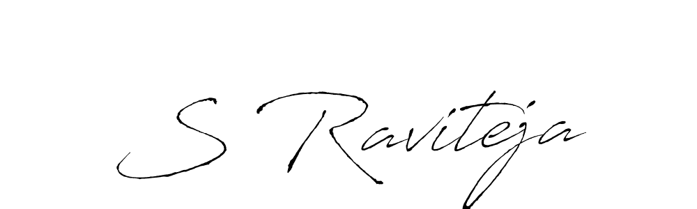 Use a signature maker to create a handwritten signature online. With this signature software, you can design (Antro_Vectra) your own signature for name S Raviteja. S Raviteja signature style 6 images and pictures png