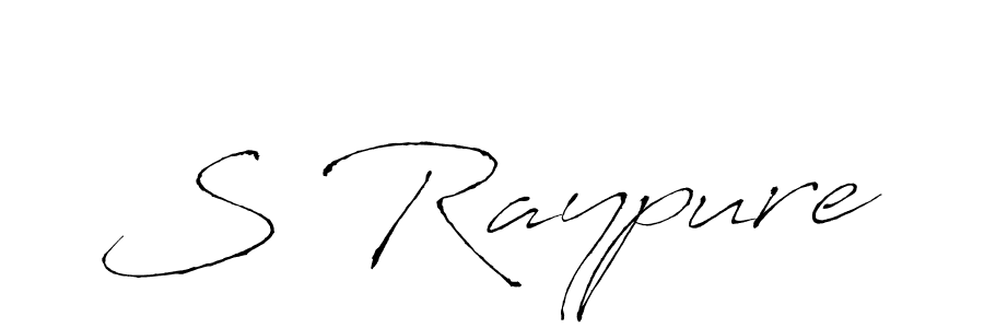 How to make S Raypure name signature. Use Antro_Vectra style for creating short signs online. This is the latest handwritten sign. S Raypure signature style 6 images and pictures png