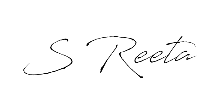How to make S Reeta signature? Antro_Vectra is a professional autograph style. Create handwritten signature for S Reeta name. S Reeta signature style 6 images and pictures png