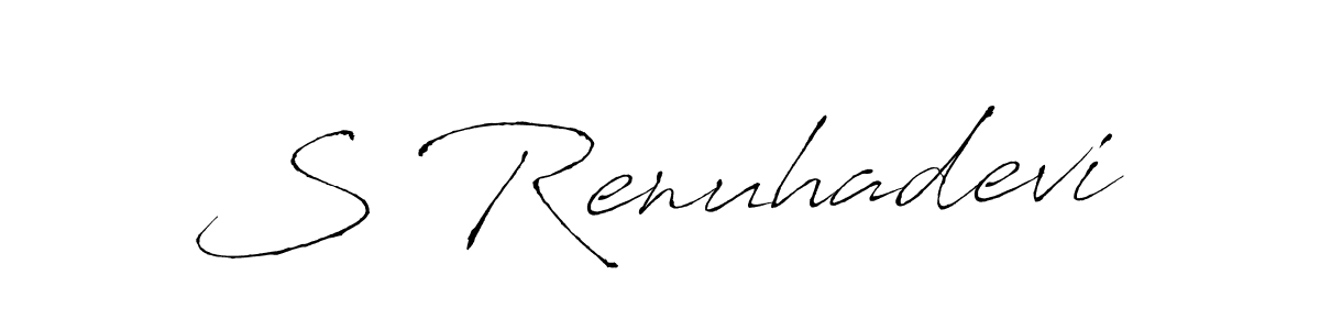 Make a beautiful signature design for name S Renuhadevi. With this signature (Antro_Vectra) style, you can create a handwritten signature for free. S Renuhadevi signature style 6 images and pictures png