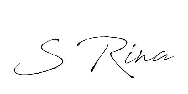 How to make S Rina signature? Antro_Vectra is a professional autograph style. Create handwritten signature for S Rina name. S Rina signature style 6 images and pictures png