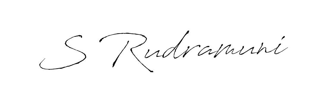 Create a beautiful signature design for name S Rudramuni. With this signature (Antro_Vectra) fonts, you can make a handwritten signature for free. S Rudramuni signature style 6 images and pictures png