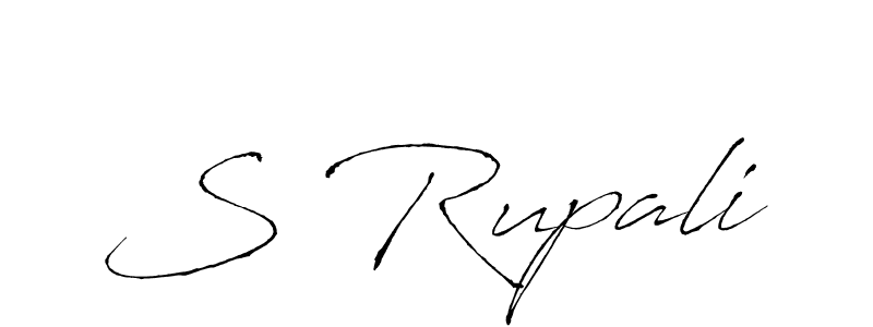 How to make S Rupali name signature. Use Antro_Vectra style for creating short signs online. This is the latest handwritten sign. S Rupali signature style 6 images and pictures png