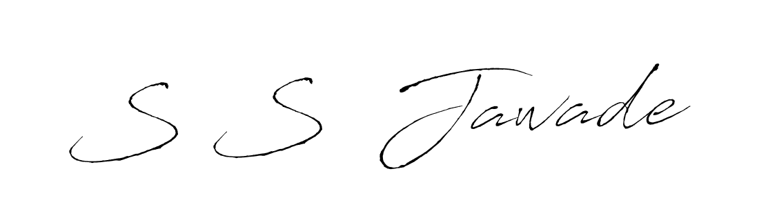 Antro_Vectra is a professional signature style that is perfect for those who want to add a touch of class to their signature. It is also a great choice for those who want to make their signature more unique. Get S S  Jawade name to fancy signature for free. S S  Jawade signature style 6 images and pictures png