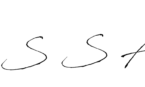 Create a beautiful signature design for name S S A. With this signature (Antro_Vectra) fonts, you can make a handwritten signature for free. S S A signature style 6 images and pictures png