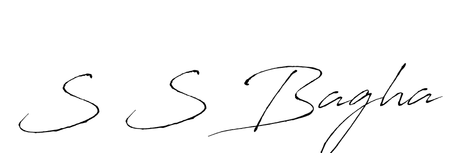 Make a beautiful signature design for name S S Bagha. With this signature (Antro_Vectra) style, you can create a handwritten signature for free. S S Bagha signature style 6 images and pictures png