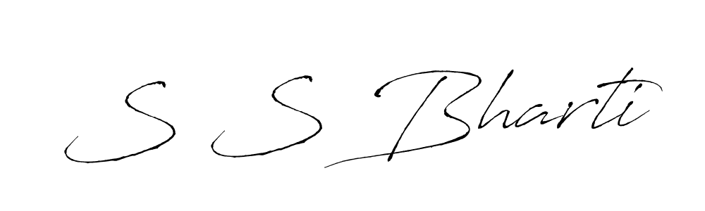 Create a beautiful signature design for name S S Bharti. With this signature (Antro_Vectra) fonts, you can make a handwritten signature for free. S S Bharti signature style 6 images and pictures png