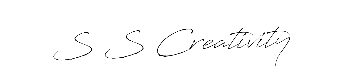 Design your own signature with our free online signature maker. With this signature software, you can create a handwritten (Antro_Vectra) signature for name S S Creativity. S S Creativity signature style 6 images and pictures png