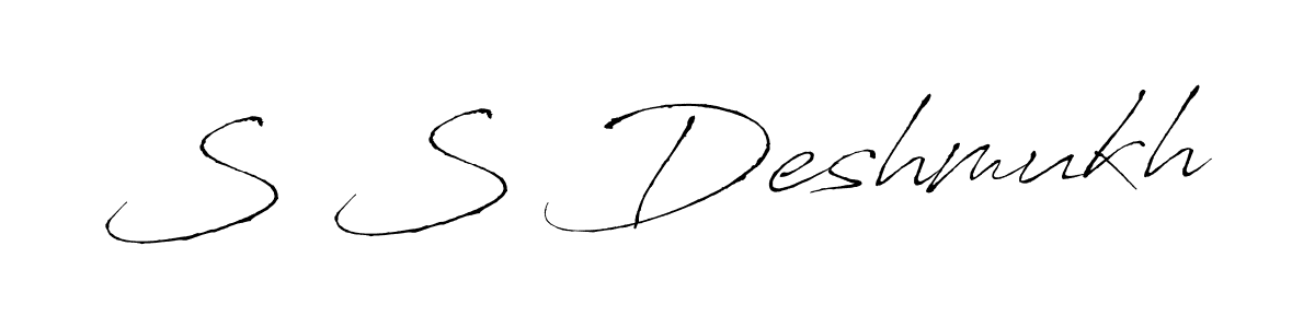 Also we have S S Deshmukh name is the best signature style. Create professional handwritten signature collection using Antro_Vectra autograph style. S S Deshmukh signature style 6 images and pictures png