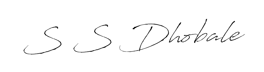 Use a signature maker to create a handwritten signature online. With this signature software, you can design (Antro_Vectra) your own signature for name S S Dhobale. S S Dhobale signature style 6 images and pictures png