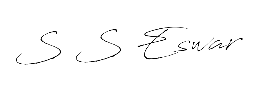 Create a beautiful signature design for name S S Eswar. With this signature (Antro_Vectra) fonts, you can make a handwritten signature for free. S S Eswar signature style 6 images and pictures png